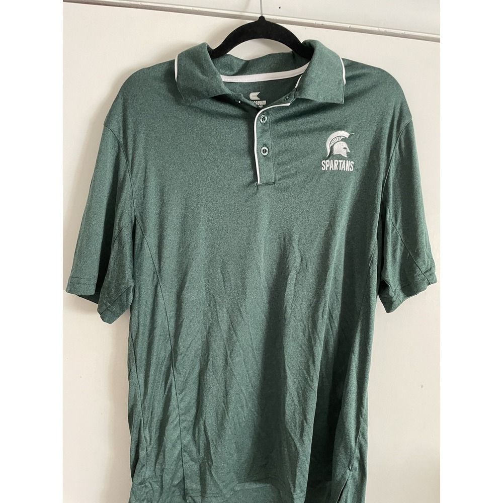 Colosseum Mens Michigan State Spartans Polo Golf Shirt L